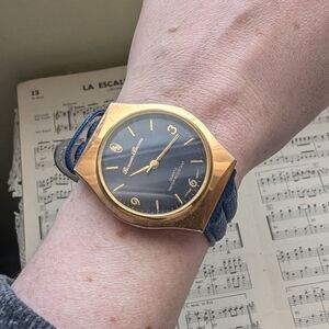 Vintage Roland Bellini Gold and Blue Watch
